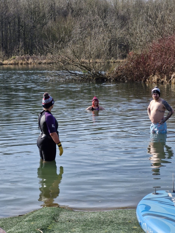swimmers in a whitmore lake