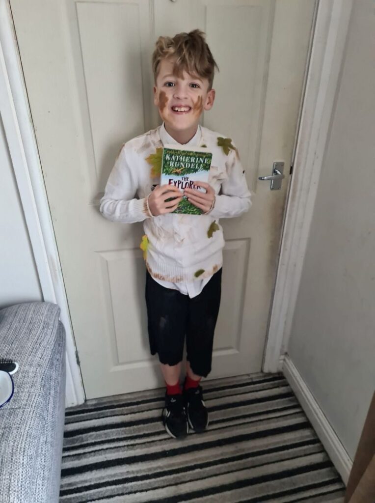 Young boy in WBD Costume