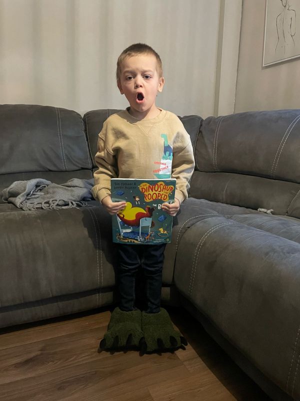 Small boy with a book
