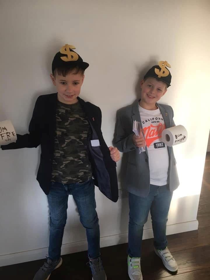 Two boys in costumes