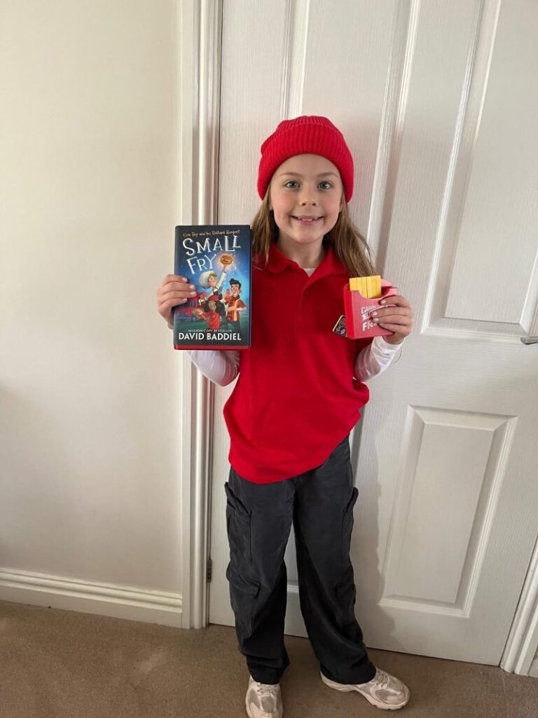 Small child in WBD Costume